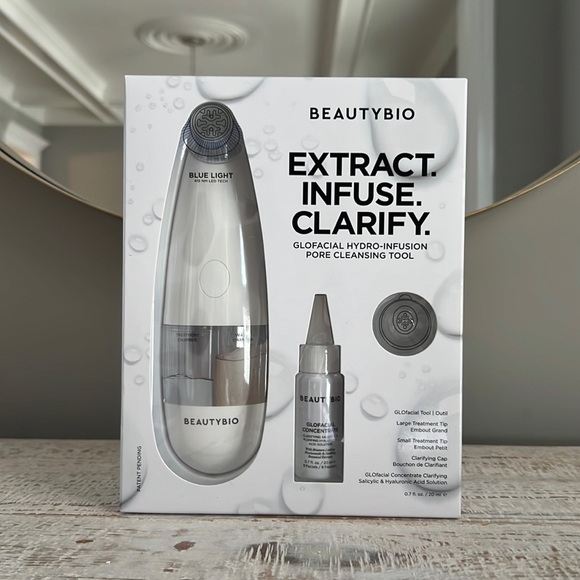 BeautyBio Glofacial HydroInfusion Pore Cleansing Tool + Concentrate New in Box - Picture 1 of 2
